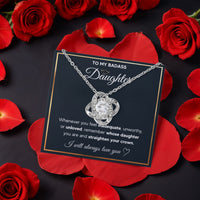 Load image into Gallery viewer, Badass Crown - Daughter Birthday Necklace with Rose Box