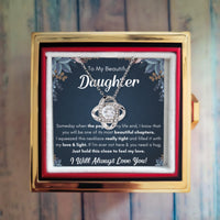Load image into Gallery viewer, Chapters Squeezed Name - Daughter Birthday Necklace with Rose Box