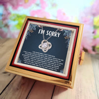 Load image into Gallery viewer, I'm Sorry Gifts For Her - Love Knot with Rotating Rose Gift Box