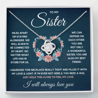 Load image into Gallery viewer, TO MY SISTER SQUEEZED LOVE KNOT NECKLACE GIFT SET