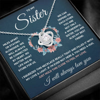 Load image into Gallery viewer, TO MY SISTER SQUEEZED LOVE KNOT NECKLACE GIFT SET