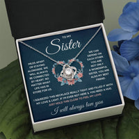Load image into Gallery viewer, TO MY SISTER SQUEEZED LOVE KNOT NECKLACE GIFT SET