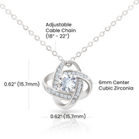 Load image into Gallery viewer, TO MY SISTER SQUEEZED LOVE KNOT NECKLACE GIFT SET