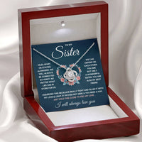 Load image into Gallery viewer, TO MY SISTER SQUEEZED LOVE KNOT NECKLACE GIFT SET
