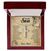 Load image into Gallery viewer, TO MY SON THIS OLD LION CROSS NECKLACE GIFT SET